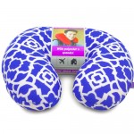VIAGGI Microbead U Shape Travel Neck Pillow - Trellis Blue